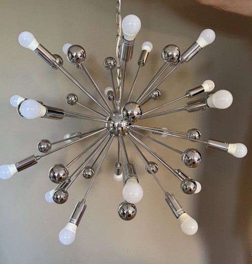 Vintage Sputnik Deckenleuchter Siebziger