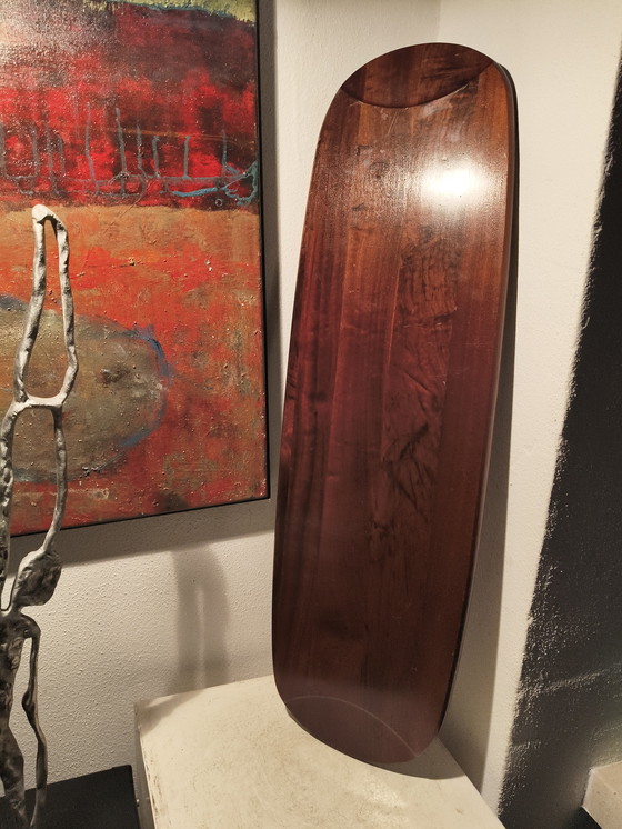 Image 1 of Plateau en palissandre du Brésil, design vintage Jean Dobré Tropic Art