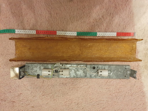 Applique murale en verre de Murano Mazzega, RZB, verre ambré, ambre, 1970, milieu du XXe siècle