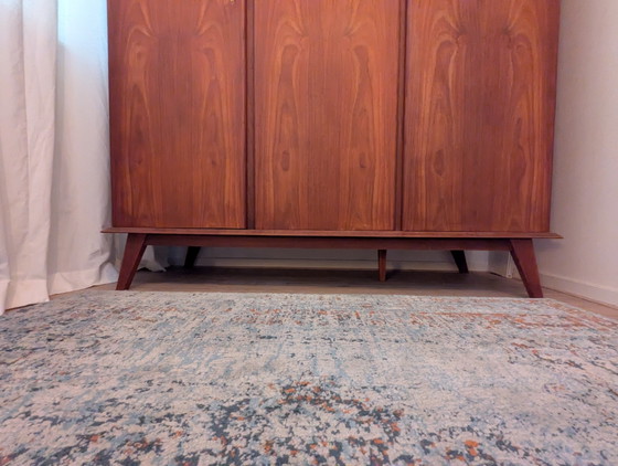 Armadio vintage in teak (impiallacciato) (3 ante) – Metal, Wood (photo 8 of 8)