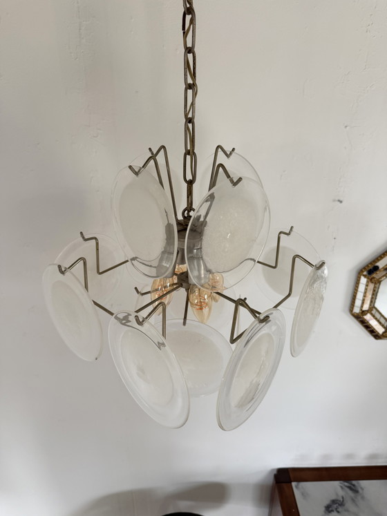 Image 1 of Vintage Murano glass pendant lamp, Gino Vistosi, Italy ‘70