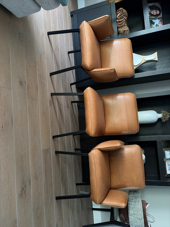 Splendide sedie in pelle color cognac – Sedie da pranzo, Metallo (photo 2 of 5)
