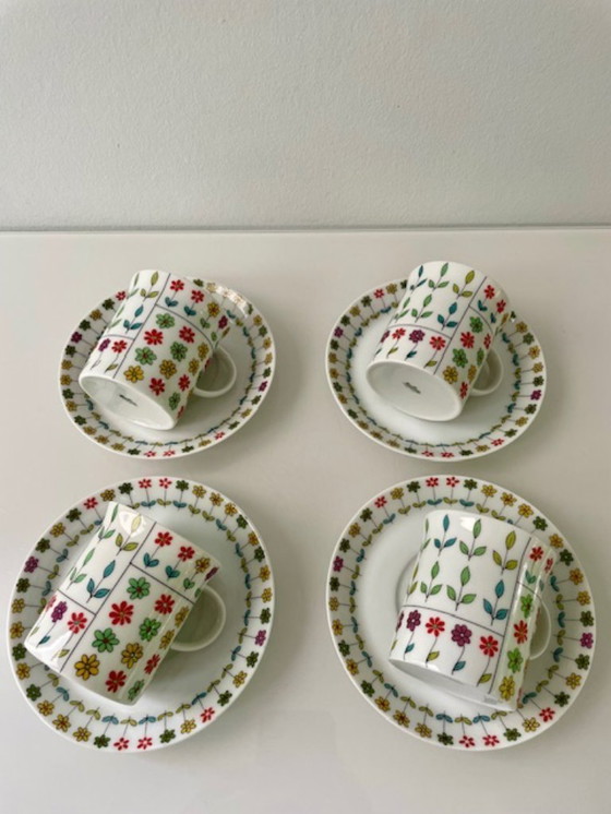 Image 1 of Rosenthal Pucci Piemonte tazze e piattini – set da 4