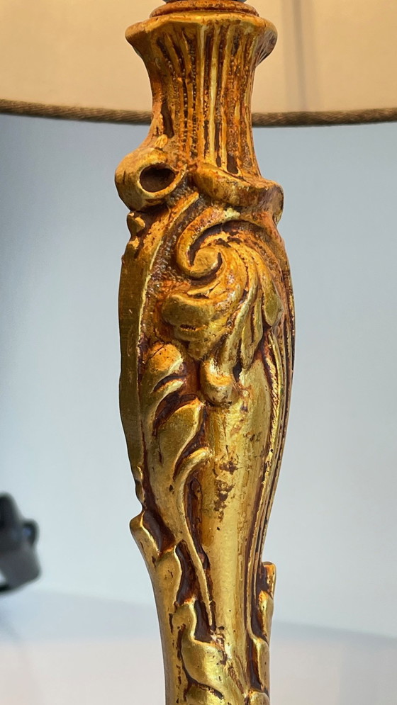Image 1 of Vintage Bronze Lampe Mit Gold Patina
