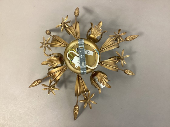 Image 1 of Italienische vergoldete Maisgarbe Wandlampe