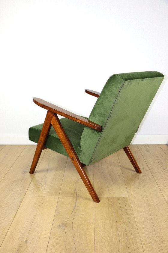 Image 1 of B-310 VAR armchair sea green olive velvet