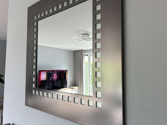 Image 1 of Beautiful designer stainless steel sideboard with matching mirror