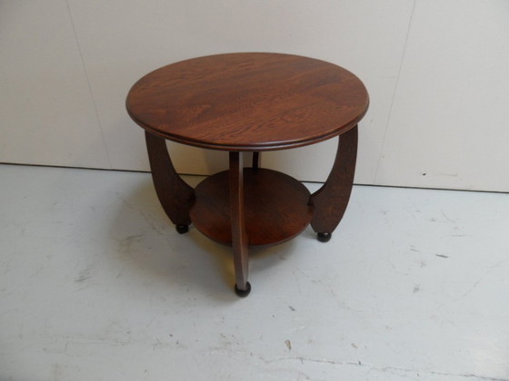 Image 1 of Amsterdam School oak coffee table