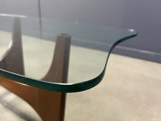 Image 1 of Table basse scandinave en teck et verre, années 1960