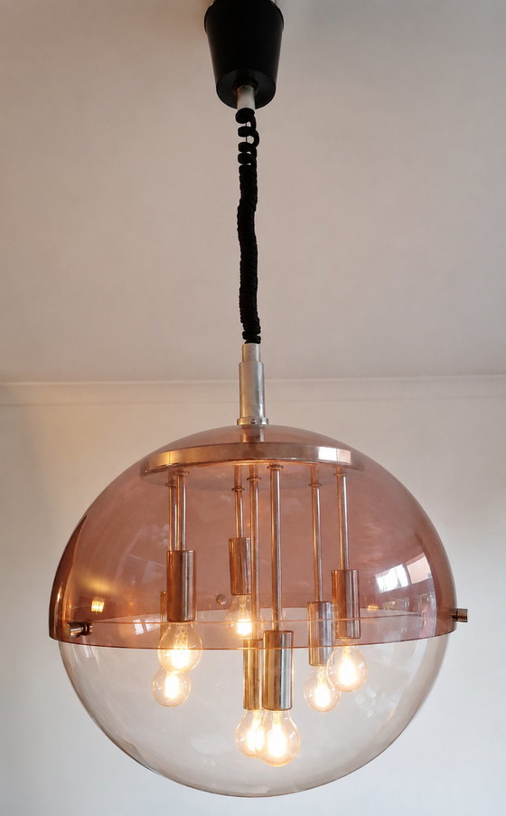 Lampe à suspension Space Age, Raak Amsterdam, années 1970. – Metal, Plastic (photo 5 of 5)