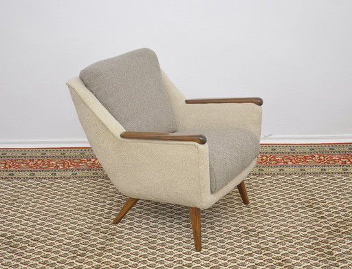 Mid-Century Boucle Cocktail Armchair, 1960s
