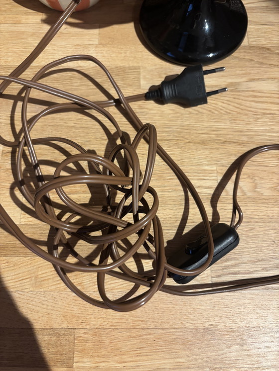 Image 1 of Set van 2 eyeball Midcentury lampen zwart met chroom 