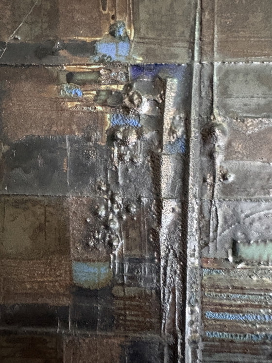 Brutalist Ceramic Relief Panel – Wall decoration (photo 6 of 6)