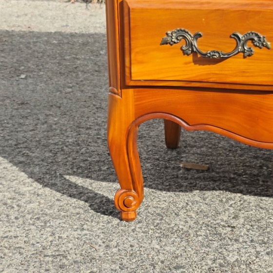 Vintage Franse ladekast van kersenhout - Commode - Louis XV-stijl - jaren 70 – Ladekasten, Metal, Other (photo 8 of 22)