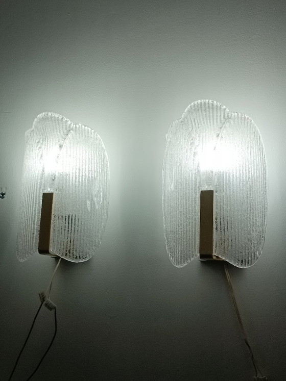 Image 1 of Wandlampen van Carl Fagerlund voor Orrefors, jaren 70.