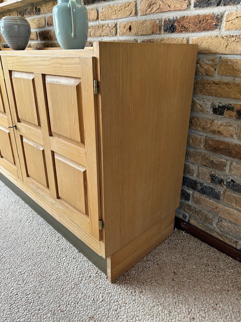 Rastad and Relling Vintage Pine Sideboard Series Futurum Brutalist