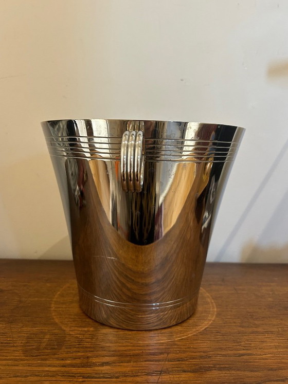 Image 1 of chrome-plated metal champagne bucket