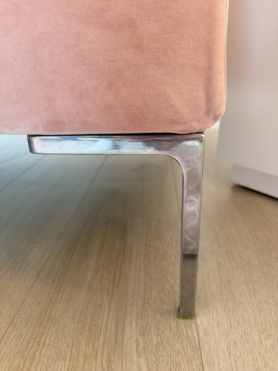 Image 1 of Canapé Charles de B&B Italia | Velours rose poudré d'origine | Magnifique canapé design italien.