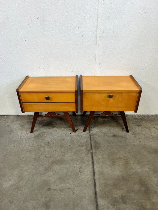 Set di comodini vintage, anni '50/'60, Paesi Bassi