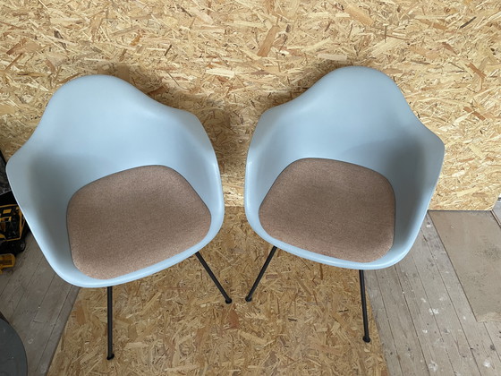 Image 1 of 3x Silla de plástico Eames Vitra - DSX con cojín de asiento