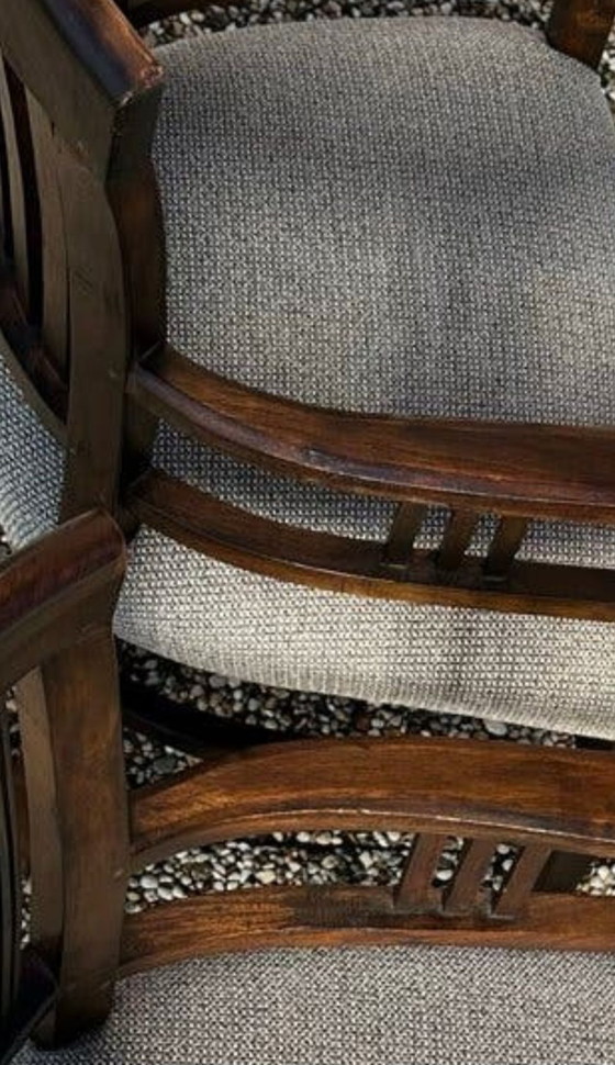 2 SEDIE BANNINK *TOOROP* STILE ART NOUVEAU – Sedie da pranzo, Legno (photo 6 of 6)