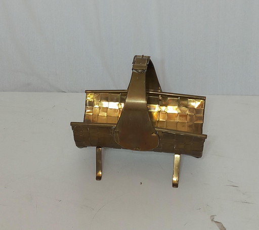 Brass Magazine Rack, 40s 
