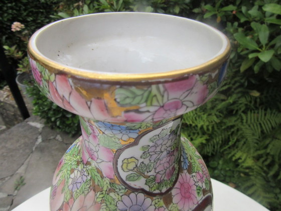 Large Chinese Vase Signed, Also With "Made In China" Label, 31 Cm Tall – Ceramic, Porcelain (photo 11 of 13)