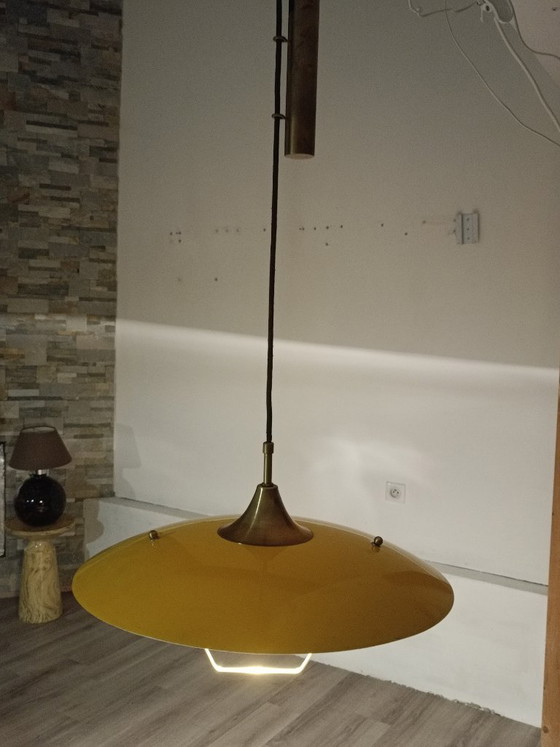 Saliscendi counterweight pendant lamp, Italy, 1960s – Brass, Metal (photo 14 of 16)