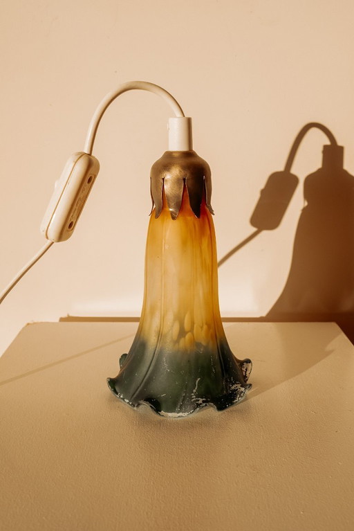 Vintage Pâte de Verre Pendelleuchte aus Frankreich