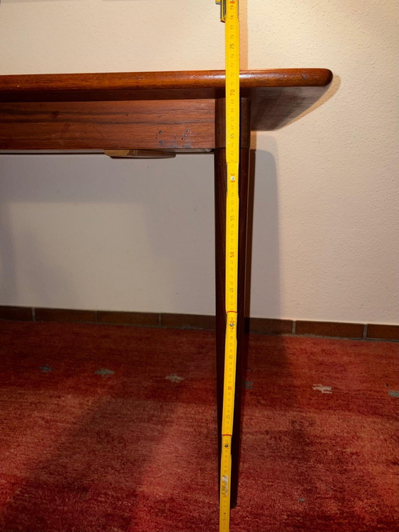 Image 1 of 5x Sillas de teca con mimbre Møller No. 77