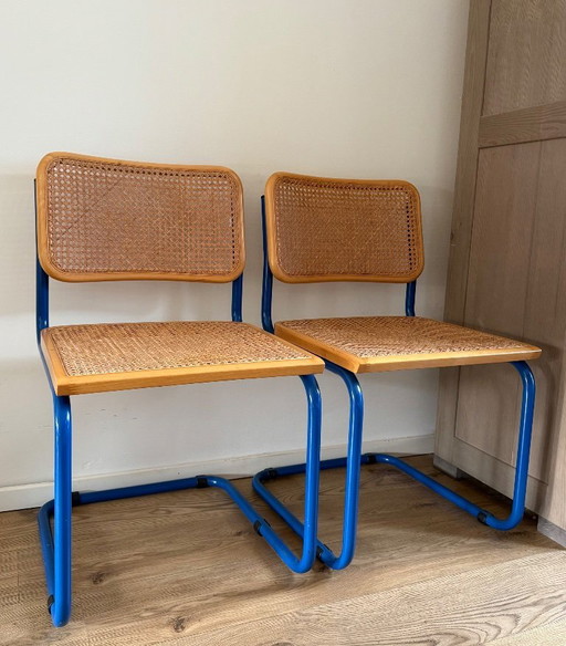 Rara sedia Cesca blu in stile Breuer