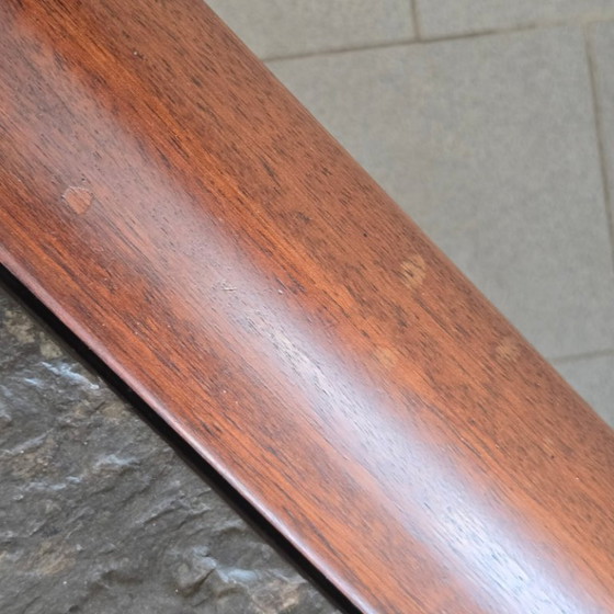 Image 1 of TABLE BASSE VINTAGE SCANDINAVE 1960 EN TECK PALISSANDRE & PIERRE DE SCHISTE 60S