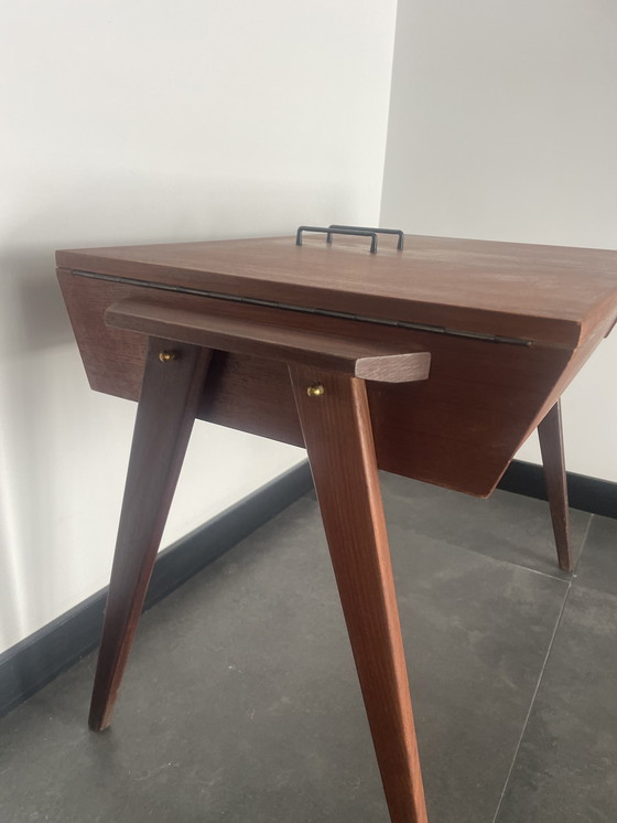 Image 1 of Mesa de costura de mediados de siglo en teca de Ilse Möbel, años 50