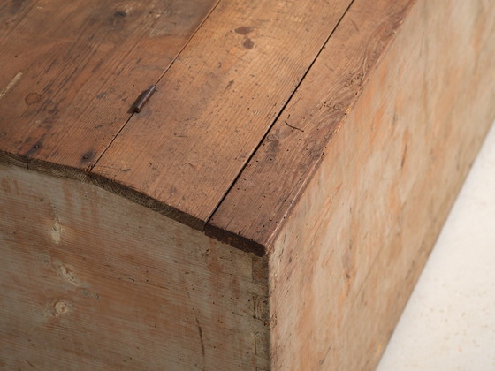 Malle Ancienne en Bois de Pin, Europe Centrale, vers 1900, Armoires de rangement, Rustic (photo 3 sur 10)