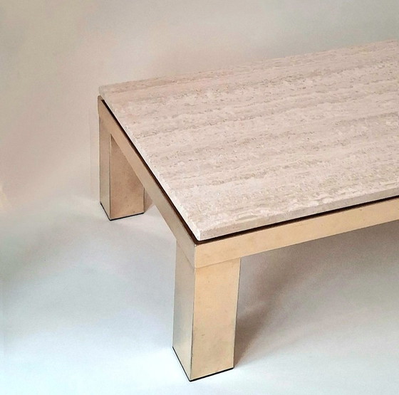 Image 1 of Table basse en travertin Belgachrom