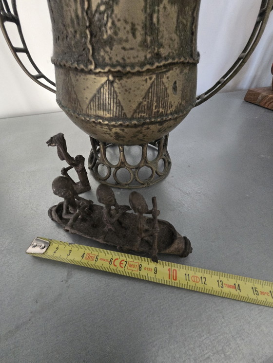 Image 1 of African bronze decorated ash cup