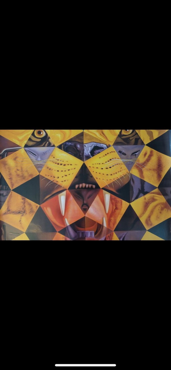 Image 1 of Cartel de Arte de Salvador Dalí – "El Tigre Real" – Edición Ricordi 2004.