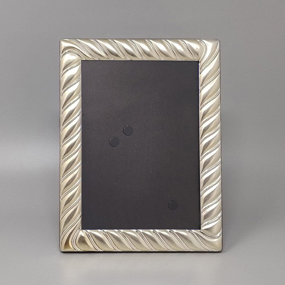 Image 1 of Splendida cornice per foto anni &#39;70 in argento placcato con vetro, realizzata in Italia