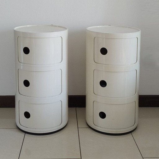 2 x Anna Castelli Ferrieri for Kartell modular cabinet