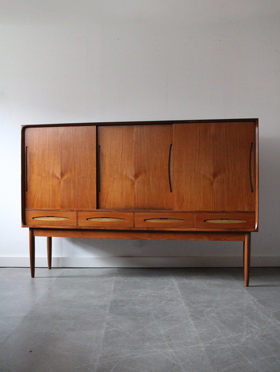 Image 1 of Vintage Danish highboard in teak