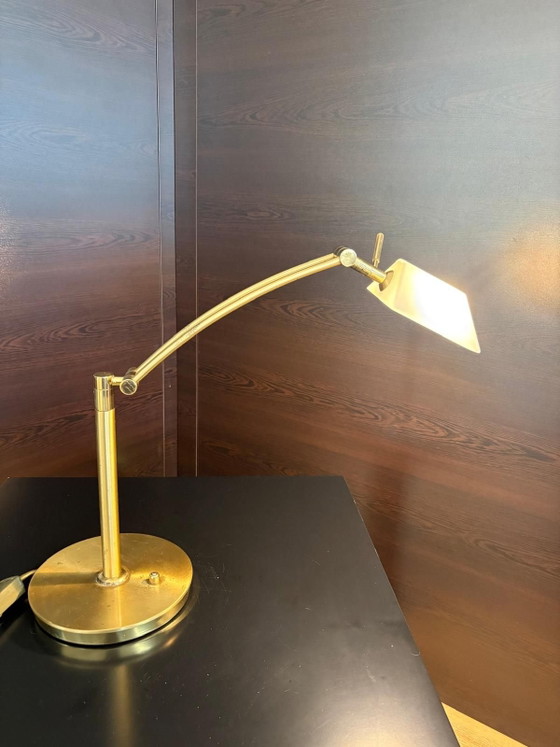 Vintage brass desk lamp by Bankamp Leuchten - Germany 1970s, Table lamps, Gold (photo 3 of 10)