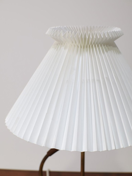 Image 1 of Le Klint 306 table lamp wall lamp brass pleated Danish 1950s