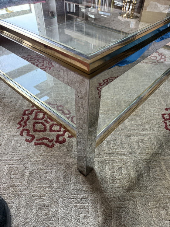 Image 1 of Jean Charles coffee table made of glass and metal - Vintage / Mid-Century