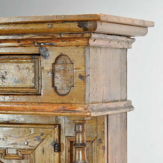 Image 1 of Meuble rustique allemand en pin et chêne, vers 1850