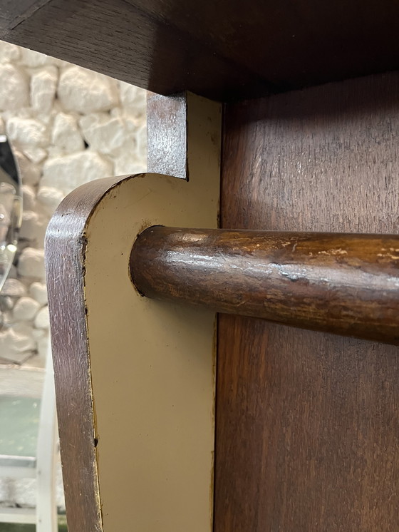 Image 1 of 1950s oak and Formica bar