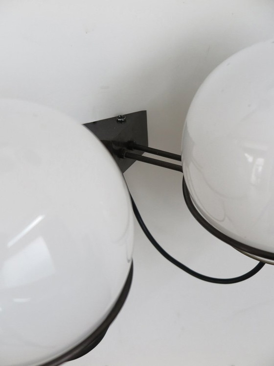 Wall light in metal and glass by Candle, Italy, 1960s, White (photo 8 of 15)