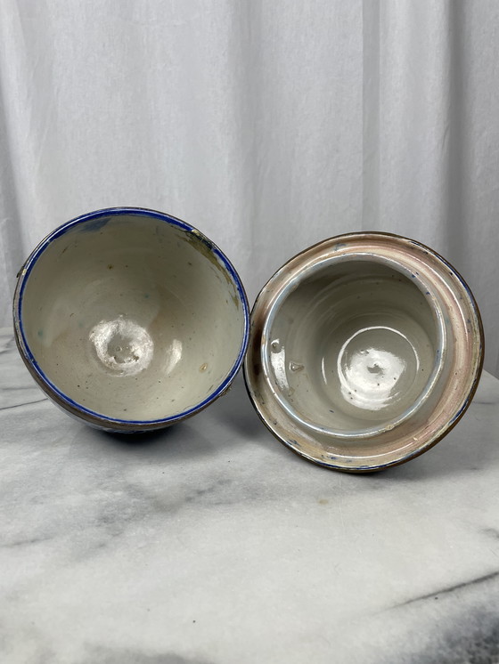 Image 1 of Set of Moroccan jobbanas ceramic jars from Fez