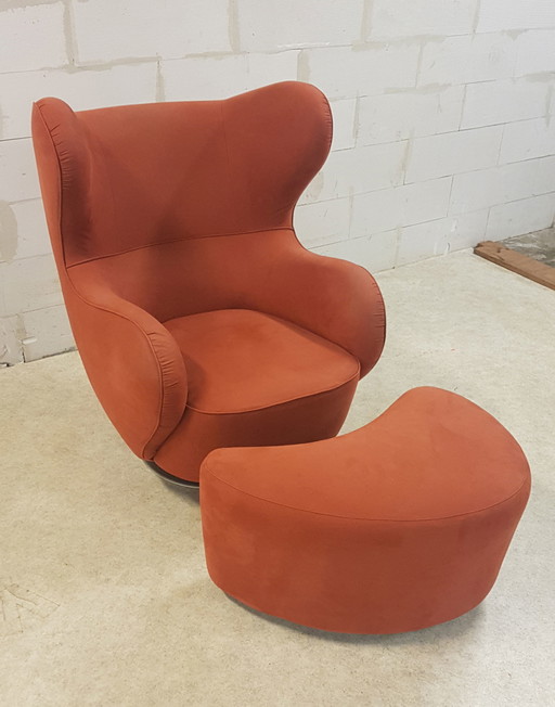 Poltrona con schienale alto Vladimir Kagan