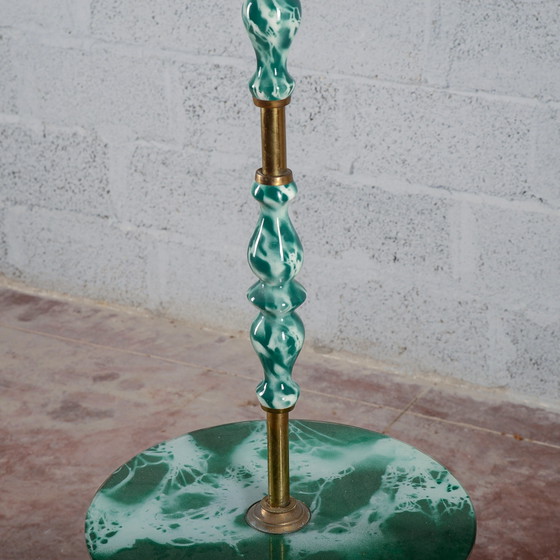 Lámpara de pie de cerámica y cristal de los años 50 – Lámparas de pie, Metal (photo 11 of 14)