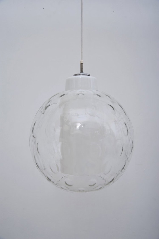 Image 1 of Lampe à suspension en verre de Peill & Putzler (années 1950)
